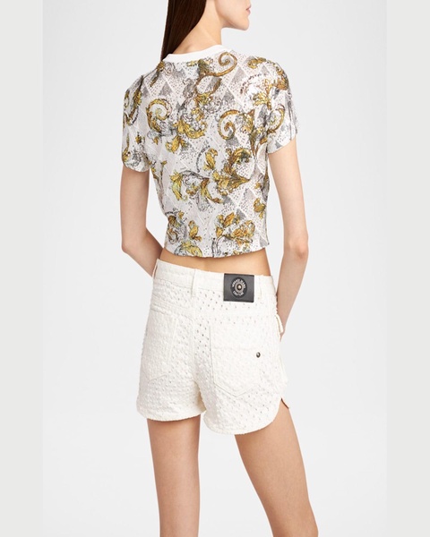 Sequined Crop T-Shirt