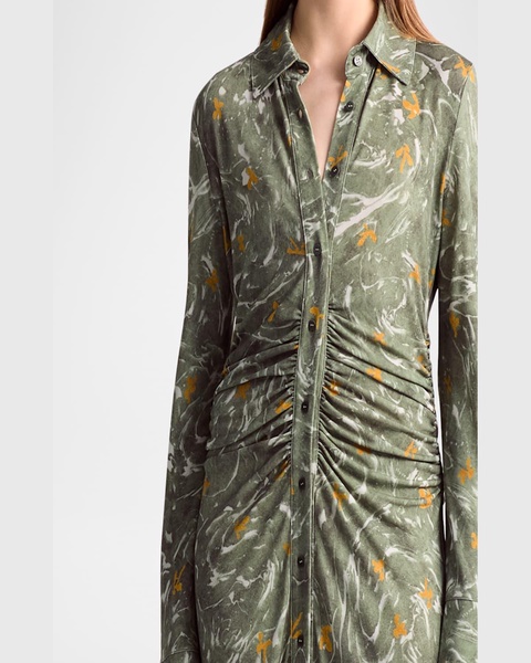 Claudia Abstract Gathered Waist Dress