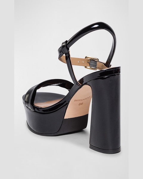 Patent  Ankle-Strap Platform Sandals