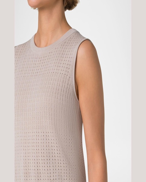 Sleeveless Ajoure Knit Top