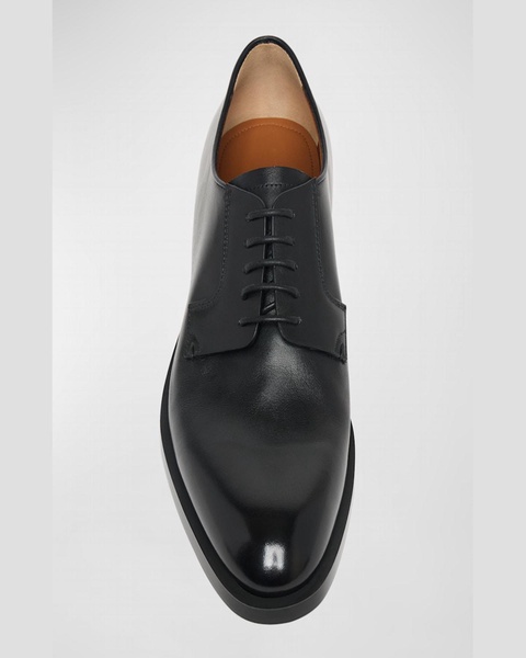 Men's Leather Lace-Up Derby Loafers
