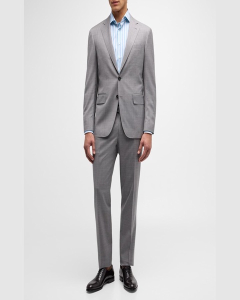 Men's Super 130s Wool Heathered Suit