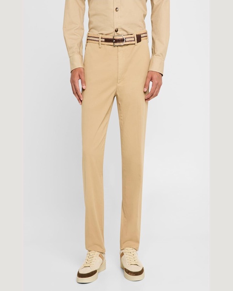 Men's Straight Fit Flat-Front Pants