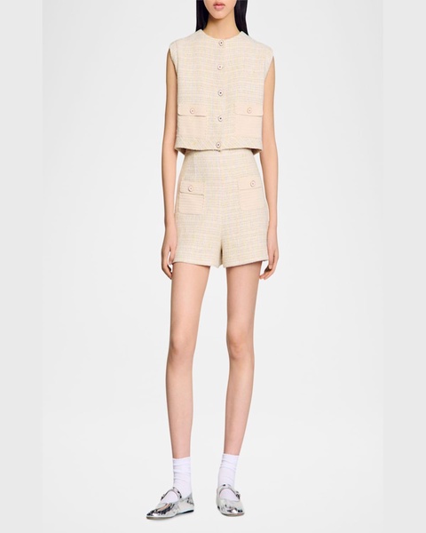 Mimo Decorative Tweed Shorts