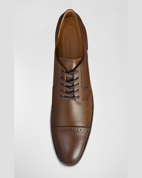 Men's Caleb Leather Cap-Toe Sneakers