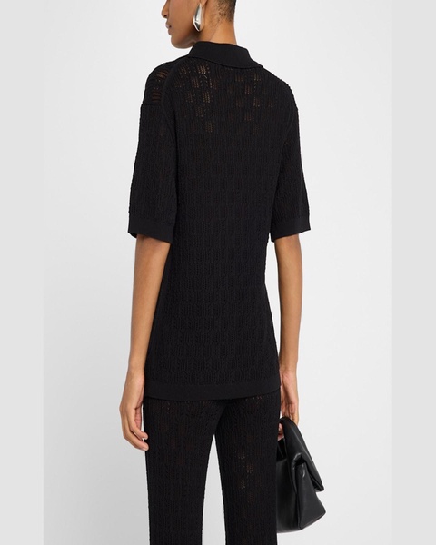 Reed Pointelle Knit Top