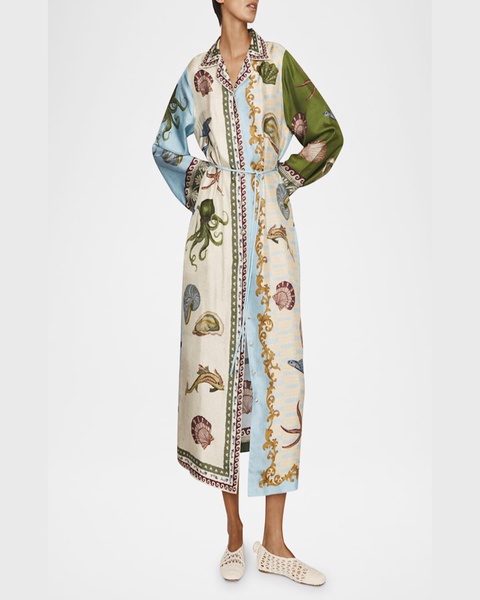 Bath House Silk Shirtdress