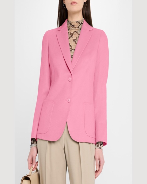 Saigon Single-Breasted Linen-Silk Jacket