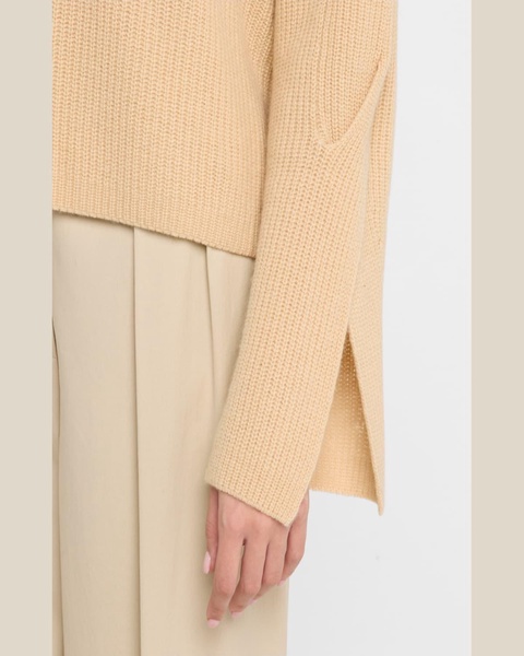 Ribbed Wool-Cashmere Crewneck Sweater