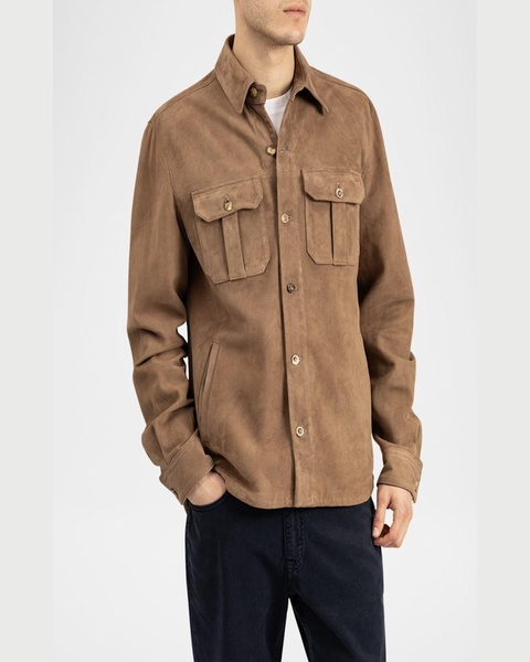 Men's Suede Overshirt