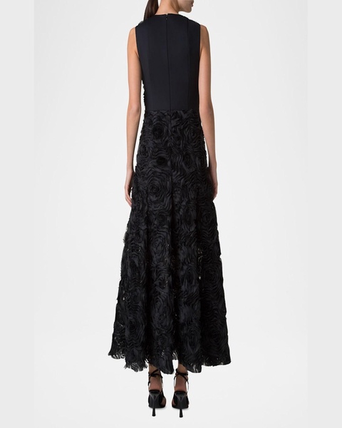 Mixed-Media 3D Carnation Tulle Dress