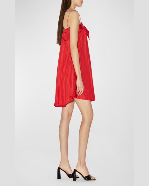 Bow Strapless Babydoll Mini Dress