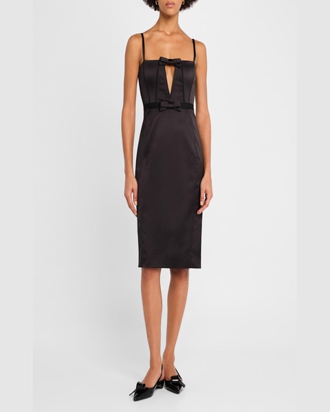 Carmen Sleeveless Satin Bow Dress