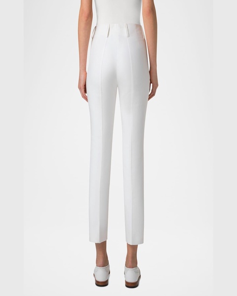 Connor Cotton-Silk Slim-Leg Ankle Pants
