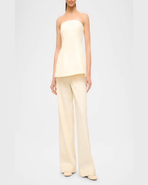 Silvia Strapless Peplum Top