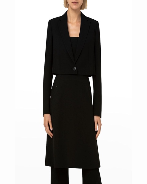 Cropped Double-Face Wool Jacket