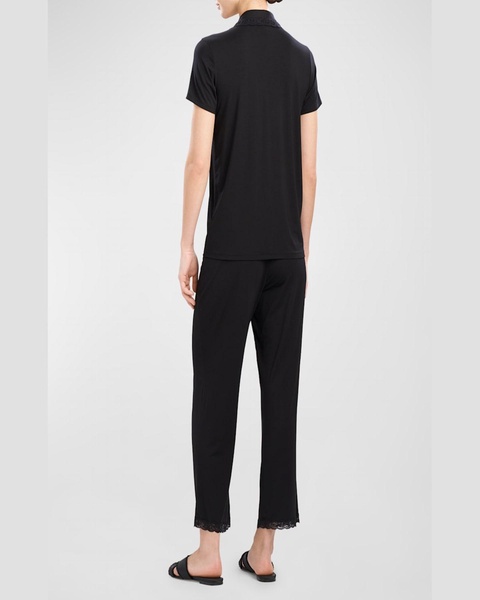 Feathers Essentials Lace-Trim Jersey Pajama Set