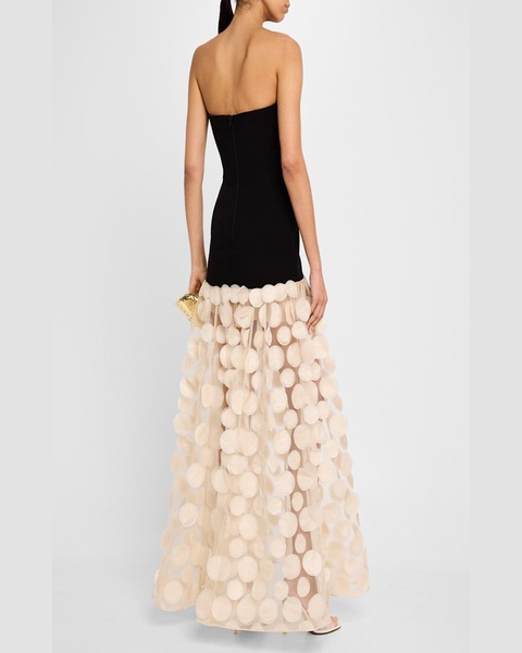 Harper Strapless Applique Gown