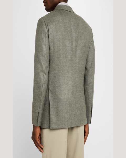 Men's Textured Wool-Cashmere Blazer