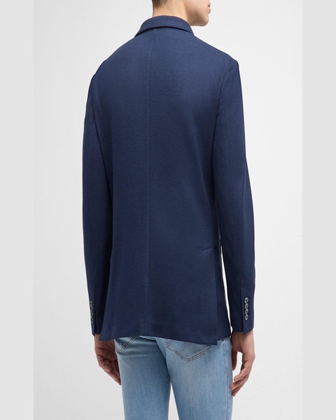Men's Pique Knit Two-Button Blazer