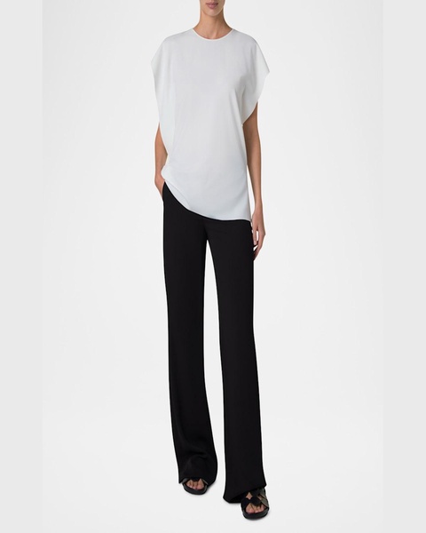 Draped Sleeveless Blouse