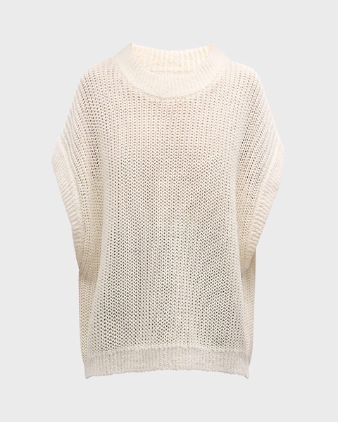 Oliva Dolman-Sleeve Knit Linen Vest