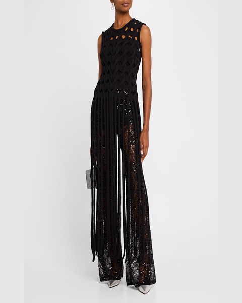 Fausti Sleeveless Fringe Top