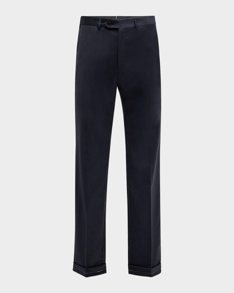 Men's Tigulli Solid Wool Trousers