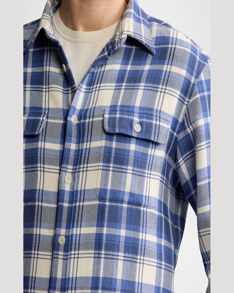 Men's Plaid Twill Sport Shirt