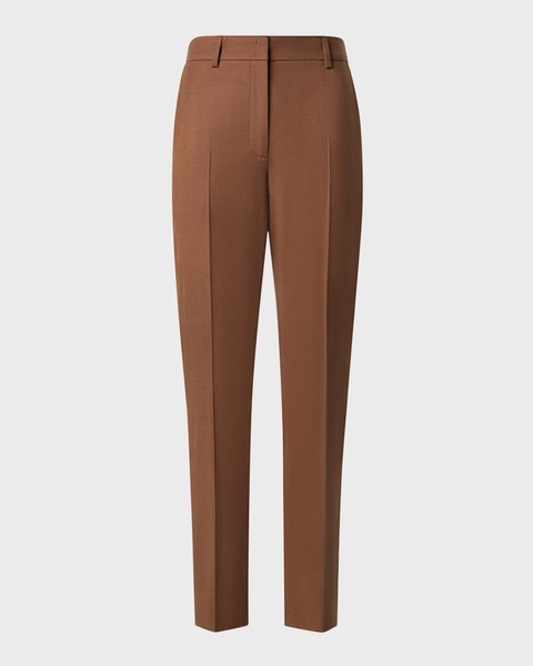 Flavin Stretch Wool Flannel Conical-Leg Ankle Pants