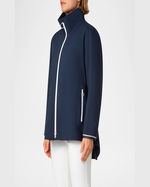 Quilted-Dickey Techno Parka Jacket