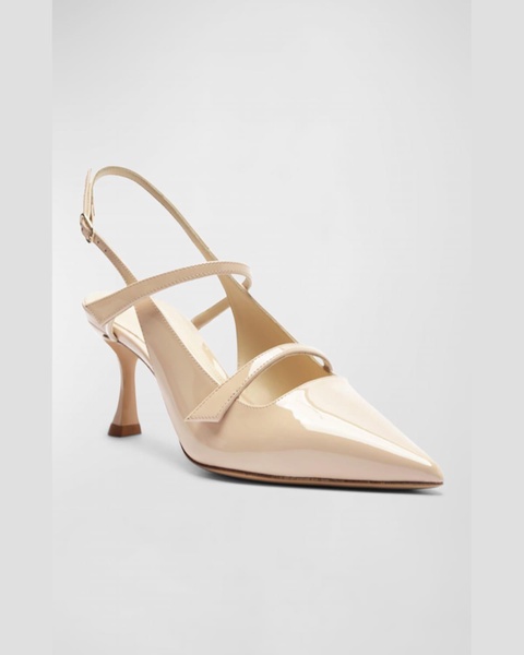 Tita Patent Slingback Pumps