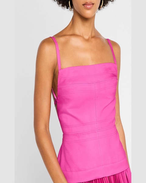Leasgill Pleated Open-Back Dress