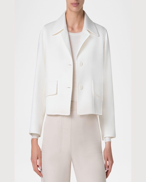 Wes Short Cashmere Double-Face Jacket