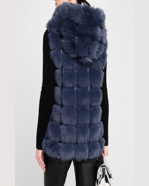 The Adrienne Faux Fur Hooded Vest