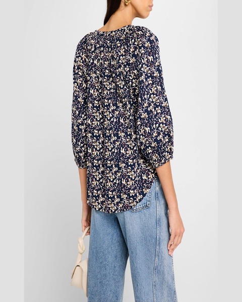 Mitte Floral-Print Organic Cotton Top