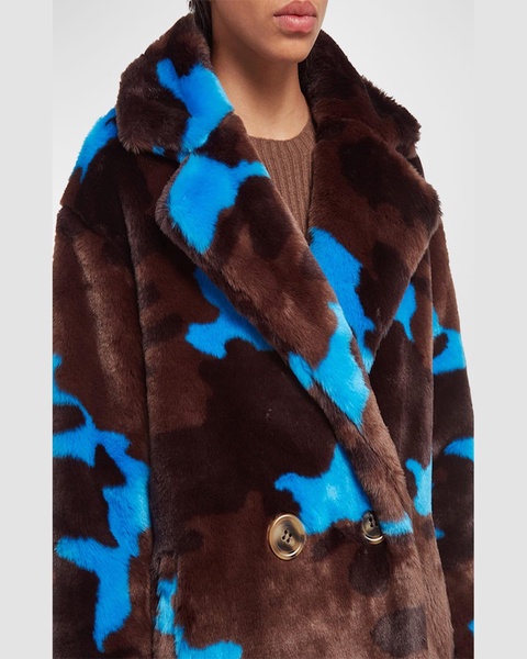 Jahaira Faux Fur Camo Coat 