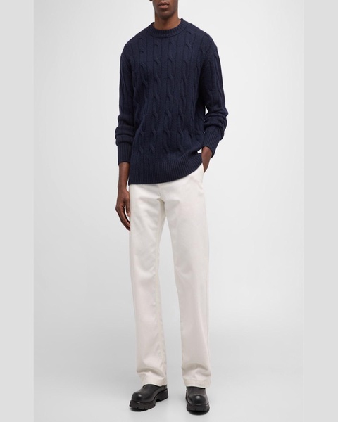 Men's Cashmere Cable-Knit Sweater