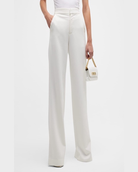 Chelsea Mid-Rise Wide Straight Trousers