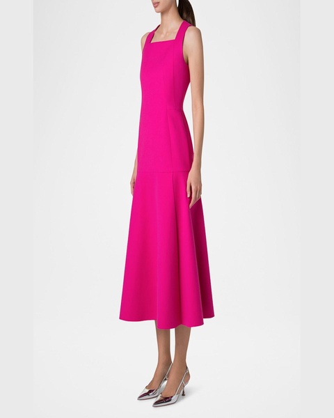 Sleeveless Drop-Waist Midi Dress