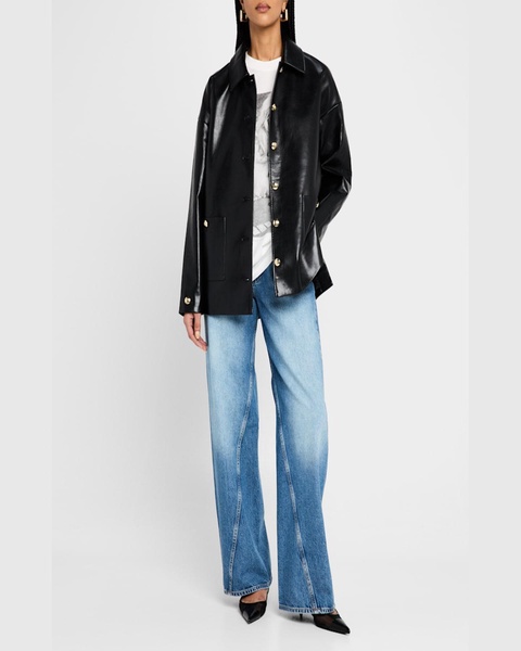 Luca Leather Shirt Jacket 