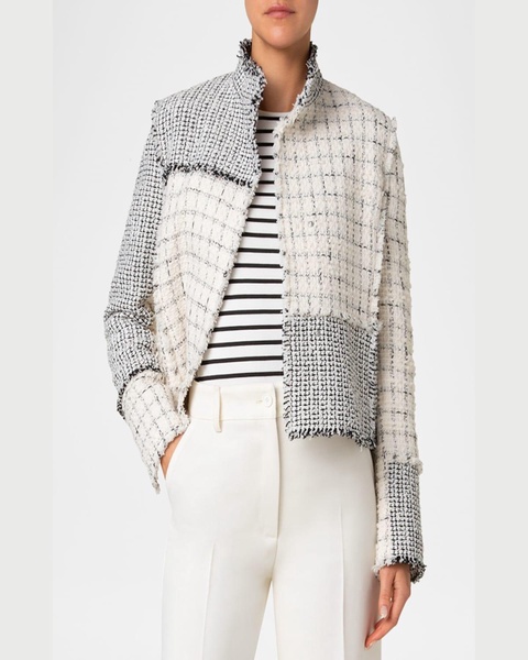 Patchwork Check Tweed Jacket