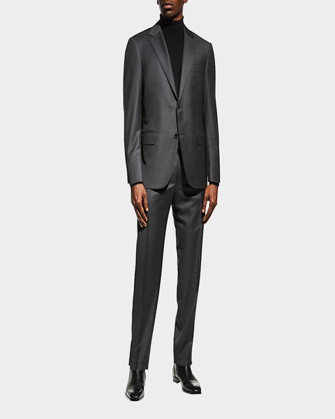 Men's Solid Wool Suit