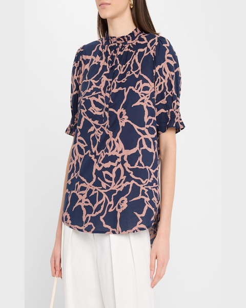 Los Altos Floral-Print Organic Cotton Top