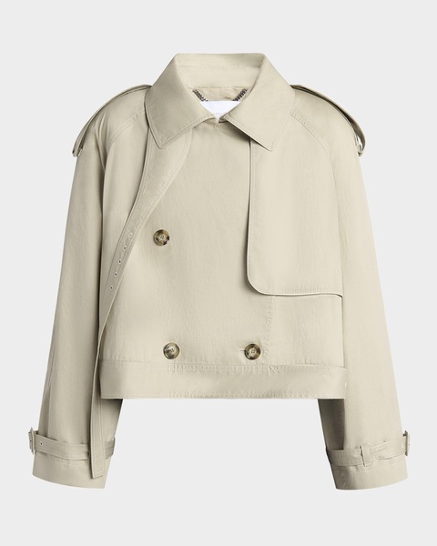 Light Cotton Short Trench Coat