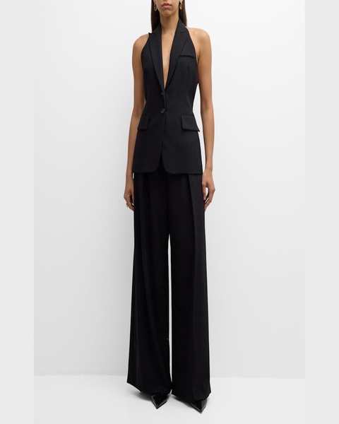 Ryder Pleated Straight-Leg Pants