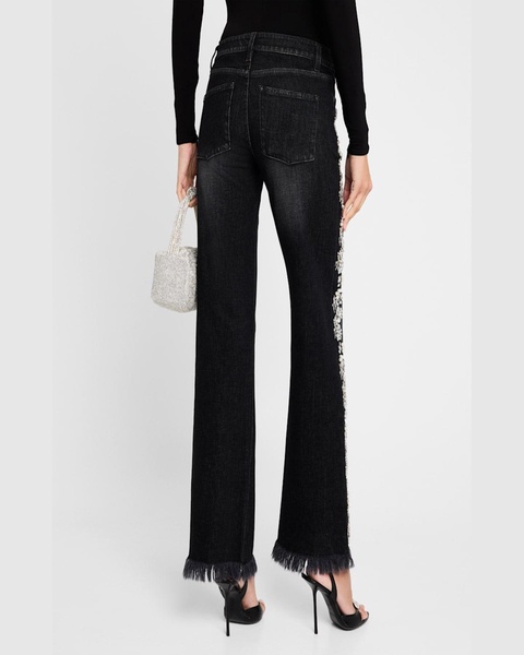 Roxie Embellished Straight-Leg Jeans