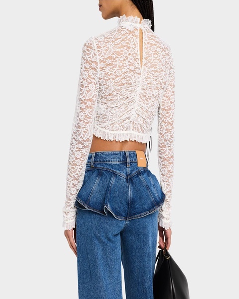 Dylan Long-Sleeve Lace Top