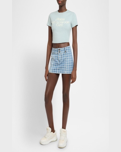 Amiri Hollywood Cafe Crop Baby T-Shirt