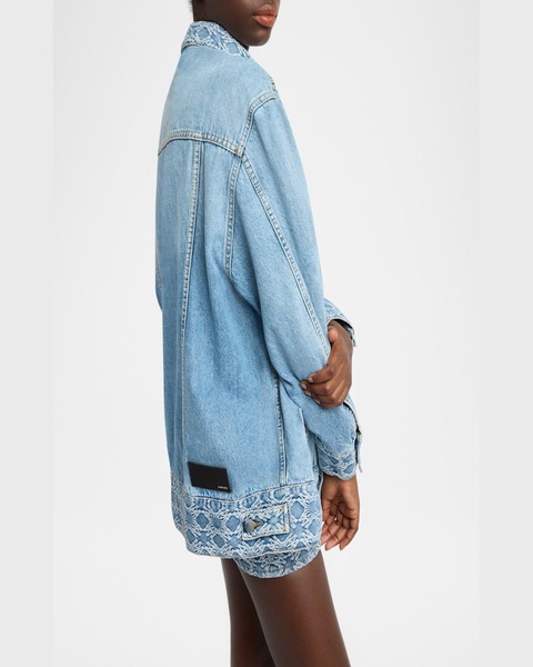 MA Quad Denim Jacquard Trucker Jacket